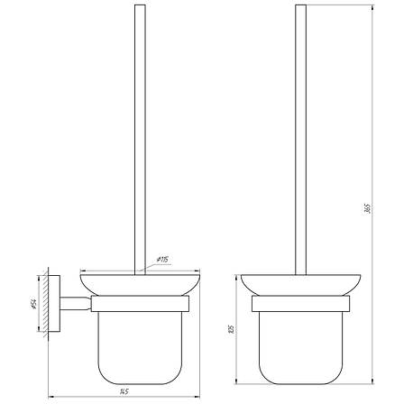 Йорж настінний без кришки Globus Lux SS8429A SUS304, фото 3