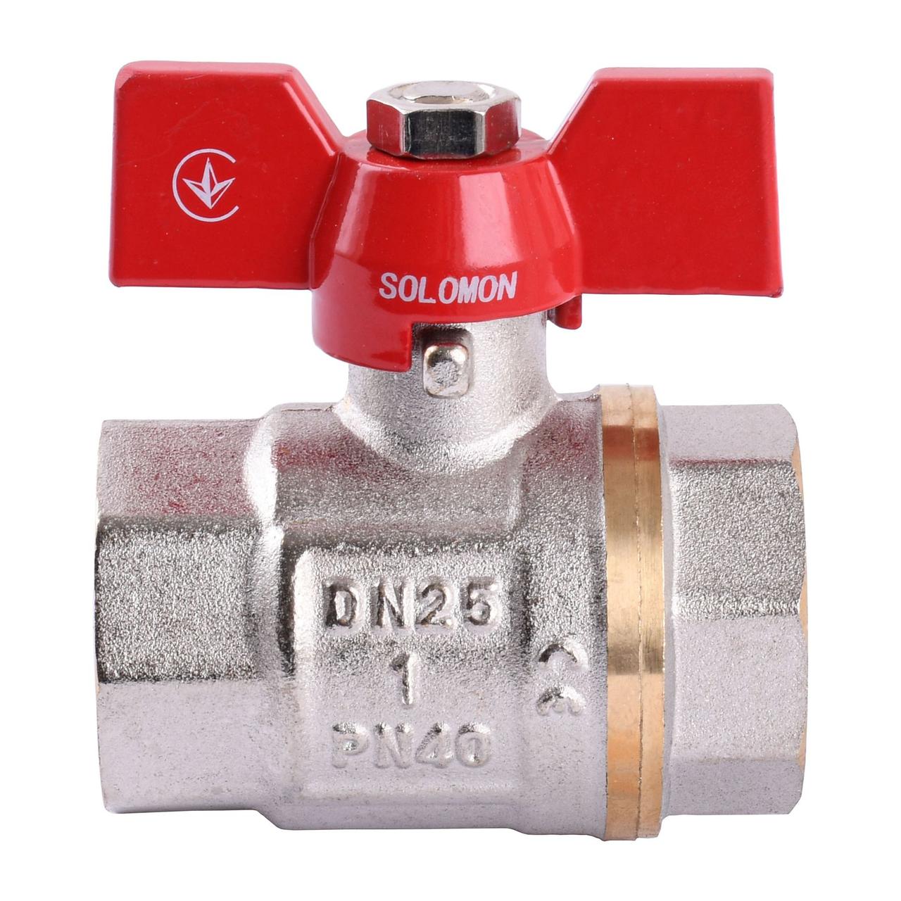Кран кульовий прямий SOLOMON 1 ⁇  ВВ КБ PN40 В1007