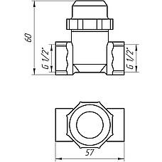 Фільтр грубого очищення SOLOMON 1/2" ВВ нікель з відстійником (8014) TD1052, фото 6