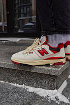 Кросівки чоловічі New Balance 550 White Red Нью Беланс 550 Вайт Ред 41, фото 2