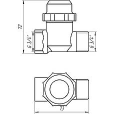 Фільтр грубого очищення SOLOMON 3/4" НВ нікель з відстійником (8015) TD1053, фото 6