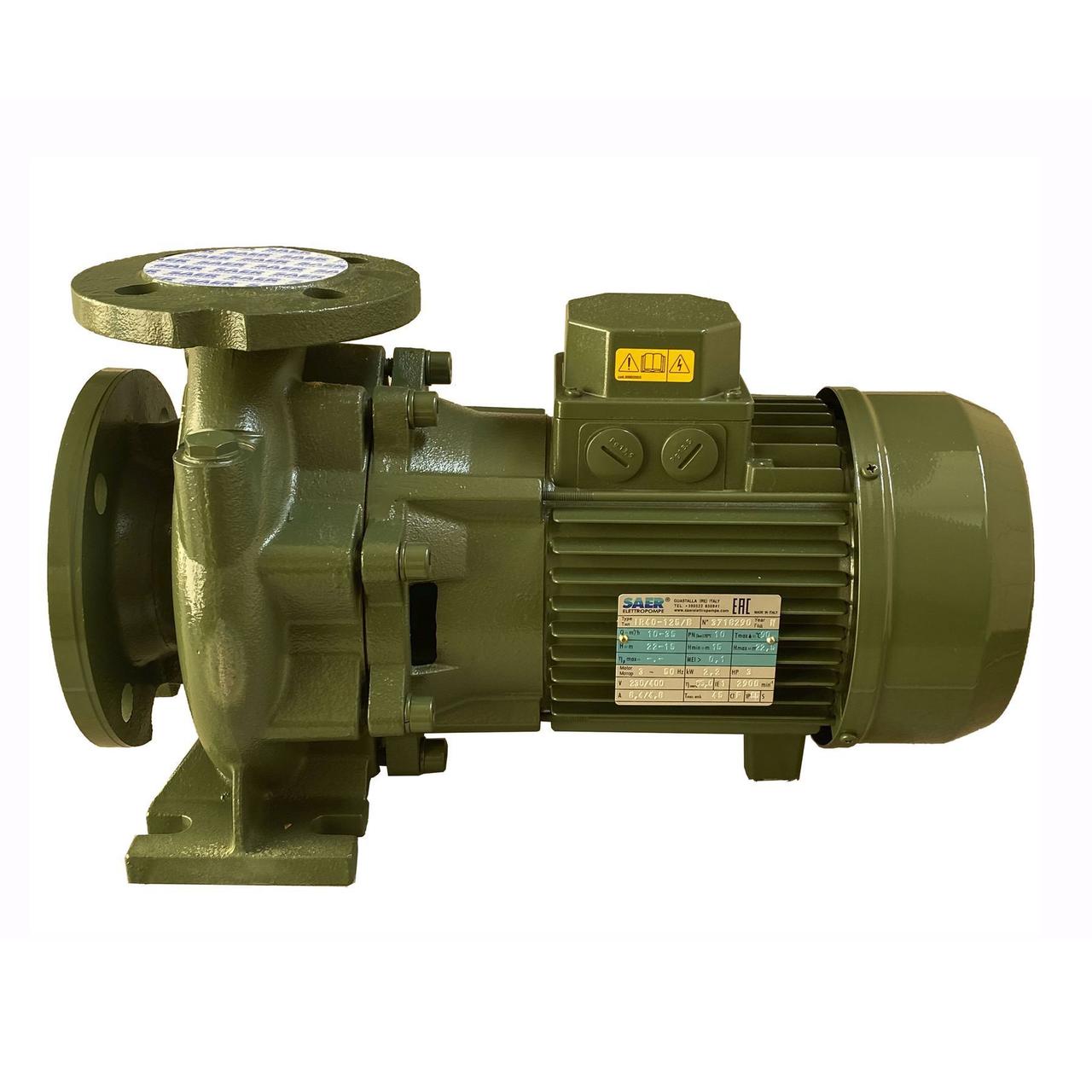 Насос моноблоковий IR 40-125B 2,2 кВт SAER (35 м3/год, 22 м)