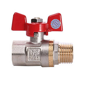 Кран кульовий прямий Q PROFESSIONAL 1/2" НВ КБ PN40 QP152, фото 1