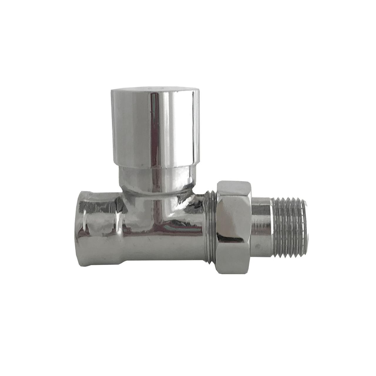 Кран вентильний прямий з американкою SOLOMON 1/2" CHROM 1864 п/ключ