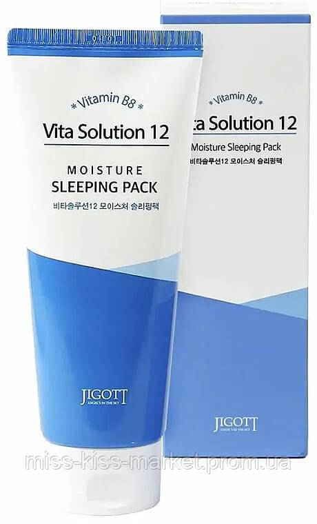 Увлажняющая ночная маска Jigott Vita Solution 12 Moisture Sleeping Pack, 180мл - фото 1 - id-p1733171002