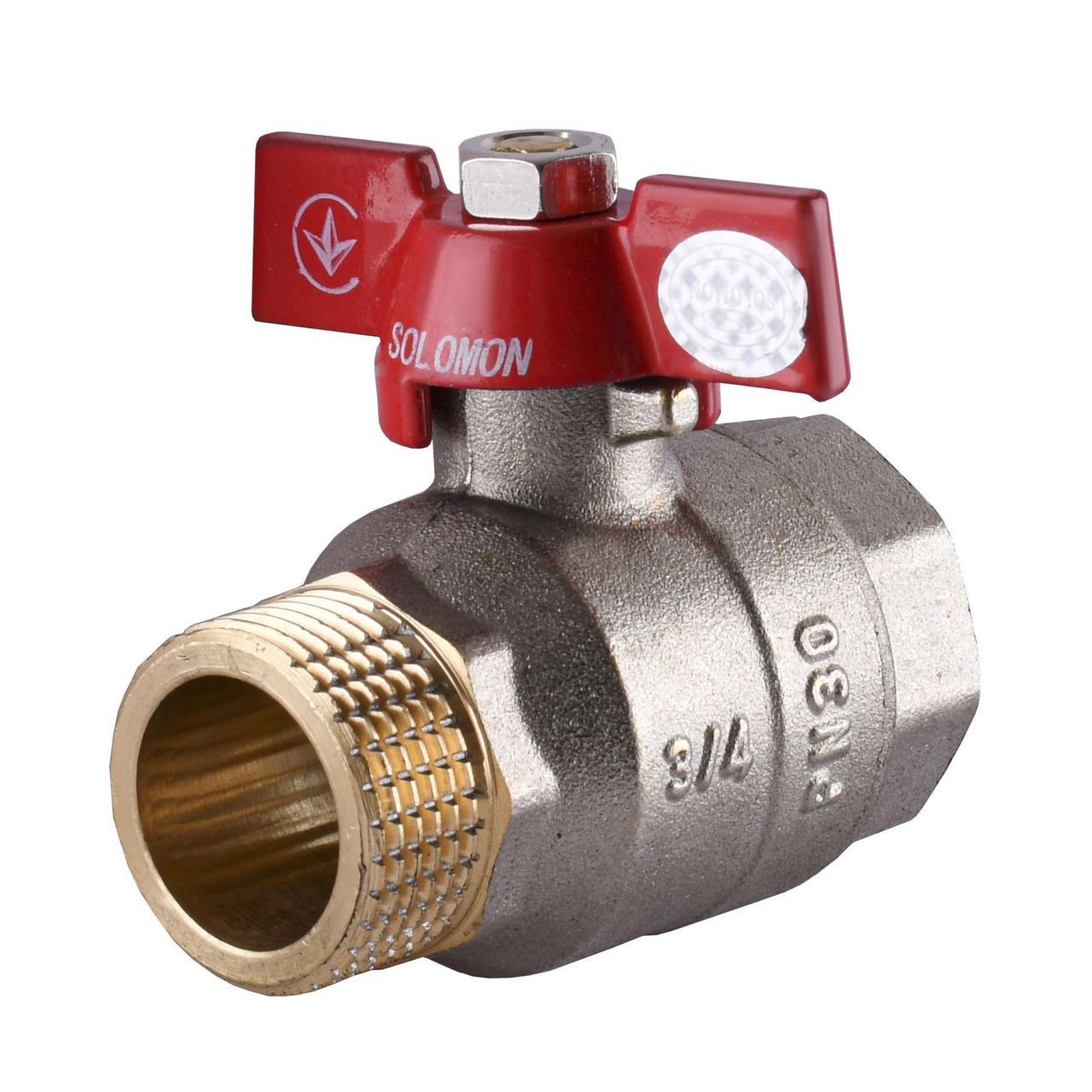 Кран кульовий прямий SOLOMON 3/4" НВ КБ PN30 B1015