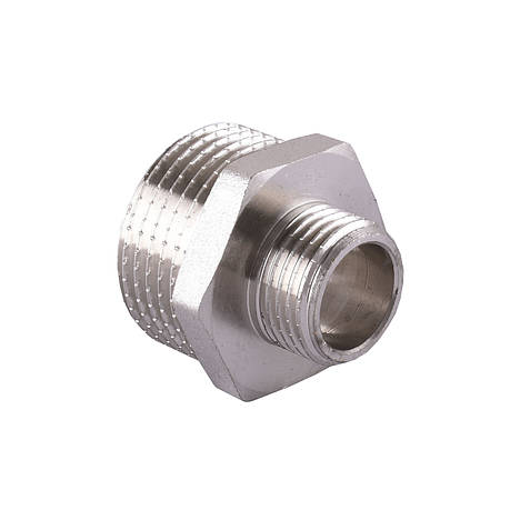 Ниппель SOLOMON 1/2″х1″ ЗЗ нікель 8208 N, фото 1