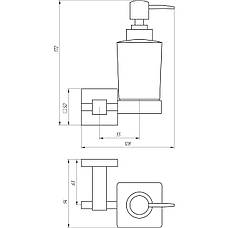 Дозатор рідкого мила Globus Lux BQ9433 чорний матовий SUS304, фото 6