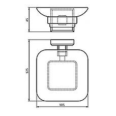 Мильниця одинарна Globus Lux BQ9408 чорна матова SUS304, фото 6