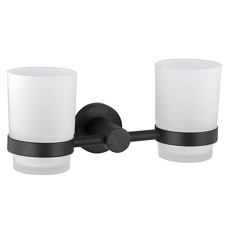 Стакан подвійний Globus Lux BS8428 чорний матовий SUS304, фото 1