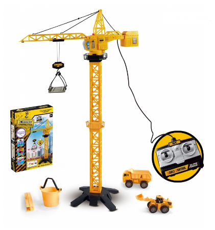 Кран з дистанційним керуванням 103 см Радіокерований вантажний екскаватор + 4 аксесуари WOOPIE Crane, фото 1