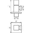 Кран напівобертовий кутовий SOLOMON 1/2"х1/2" CUBE 7078, фото 7