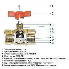 Кран 3-ходовой ″Т″ SOLOMON 1/2″ 1095, фото 6
