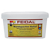 Структурная акриловая шпаклевка Feidal Wandspachtel Relief толстослойная 8кг