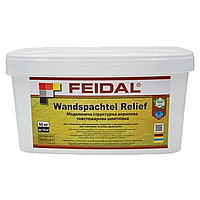 Структурная акриловая шпаклевка Feidal Wandspachtel Relief толстослойная 16кг
