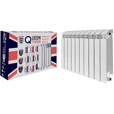 Радіатор біметалевий секційний QUEEN THERM 500/100 (кратно 10), фото 1