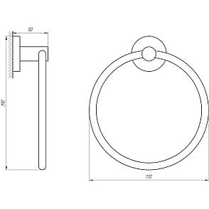 Тримач рушників Perfect Sanitary Appliances SP 8113, фото 3
