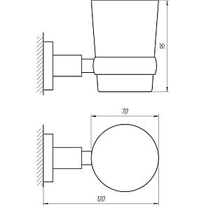 Стакан одинарний Perfect Sanitary Appliances SP 8121, фото 3