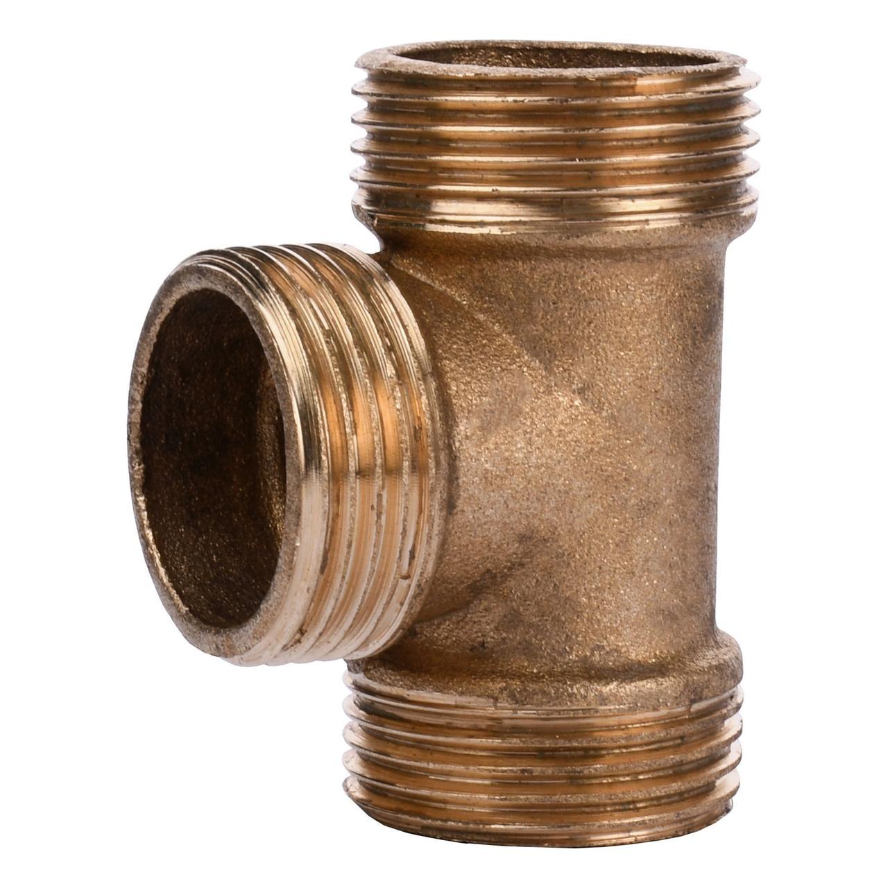 Трійник латунний 1  ⁇ НР х 1  ⁇  НР х 1 літейний 217-1Б