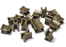 Обмежувач/Фіксатор нижній Х-образний для блискавки №5 50гр колір Антік