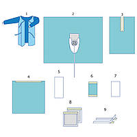 Комплект одягу та покриттів операційних для артроскопії плечового суглобу № 4 Taipan-Pharm стерильний