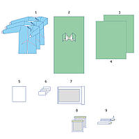 Комплект одягу та покриттів операційних для лапаротомії (герніотомія) №8 Taipan-Pharm стерильний