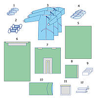 Комплект одягу та покриттів операційних хірургічний (дитячий) №8 Taipan-Pharm стерильний