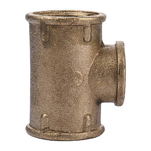 Трійник редукційний латунний 3/4 ⁇ ВР х 1/2 ⁇ ВР х 3/4 ⁇ ВР литний 212Б, фото 2