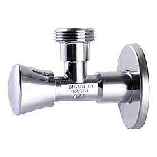 Кран кутовий вентильний ARCO 1/2"х 3/4 (+3/8 ⁇ ) ZENIT Z0915 REGULA, фото 4