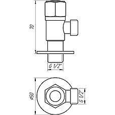 Кран кульовий угловой Professional 1/2″X1/2″ NV-QP888 BLACK, фото 6