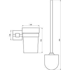 Йорж настінний Globus Lux BQ9429A без кришки чорний матовий SUS304, фото 5