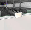 Профіль тіньового шва 40 мм роздільний РСТ40 з каналом для LED підсвічування, фото 2