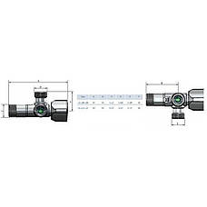 Кран кульовий кутовий подвійний ARCO 1/2"х 1/2"х1/2" A80TWIN CQ4105, фото 5