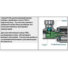 Кран кульовий кутовий подвійний ARCO 1/2"х 1/2"х1/2" A80TWIN CQ4105, фото 6