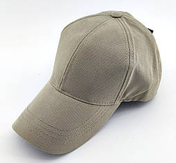 Кепка бейсболка чоловіча Atrics 54-58 розмір котонова низька посадка бежевий (ББ435)