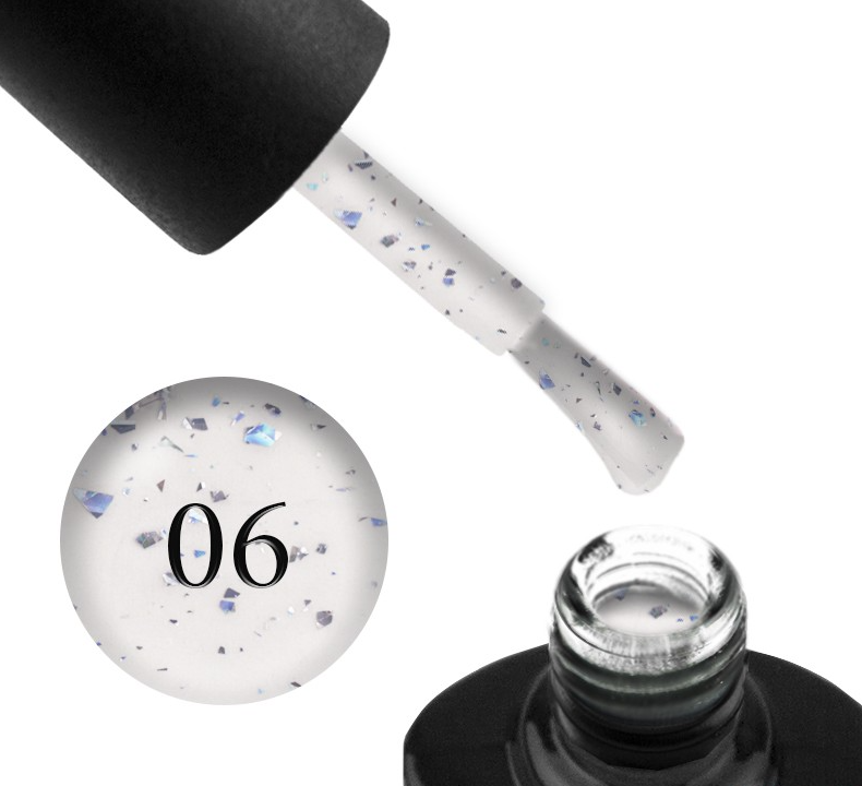 Топ Saga GEOMETRY No6 Top Coat без липкої кулі, 8 мл