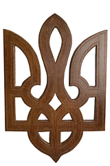 Герб України дерев'яний настінний об'ємний 39см
