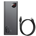 Зовнішній акумулятор Power Bank Baseus Adaman Metal Digital Display Quick Charge 65W 20000mAh Black/Чорний, фото 5
