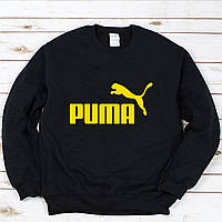 Мужской осенний свитшот лонгслив кофта Puma Пума Чёрный
