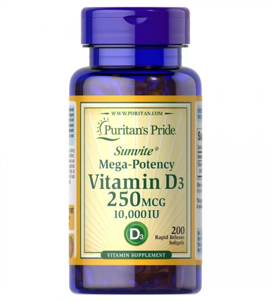 Вітамін Д-3 Puritan's Pride Vitamin D3 10 000 IU 200 капс.