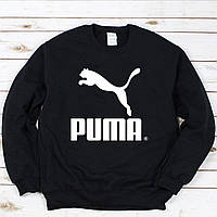 Мужской осенний свитшот лонгслив кофта Puma Пума Чёрный