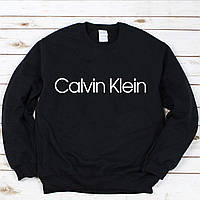 Мужской осенний свитшот лонгслив кофта Calvin Klein Кльвин Кляйн Чёрный