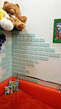 Самоклеющаяся декоративная 3D панель под бирюзовый кирпич 700x770x7мм, фото 4