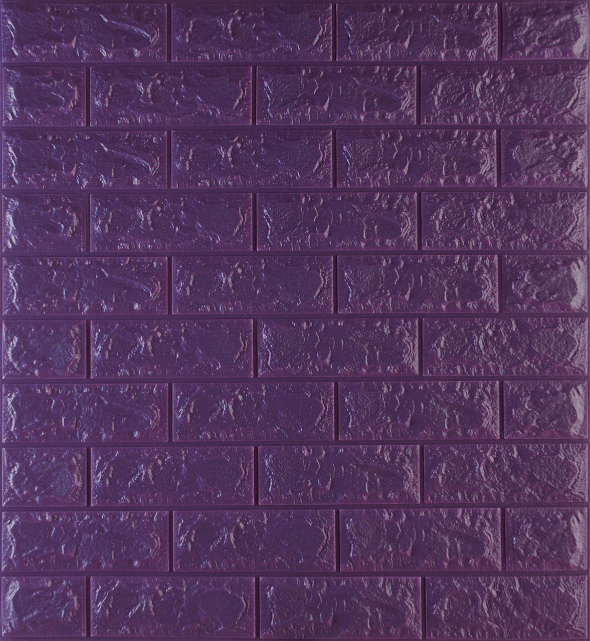 Самоклеющаяся декоративная 3D панель под фиолетовый кирпич 700x770x7мм