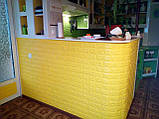 Самоклеющаяся декоративная 3D панель под желтый кирпич 700x770x7мм, фото 3