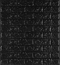 Самоклеющаяся декоративная 3D панель под черный кирпич 700x770x7мм