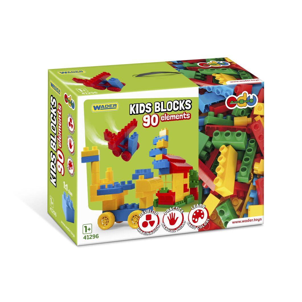 Конструктор 90 елементів у коробці Wader Kids Blocks, 41296