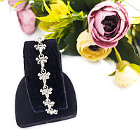 Серебряный браслет женский без камней размер 18 см