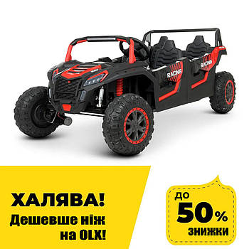 Дитячий електромобіль Баггі (4мотори24V150W, MP3, USB, 4 місця) Bambi M 4794EL-3(24V) Червоний