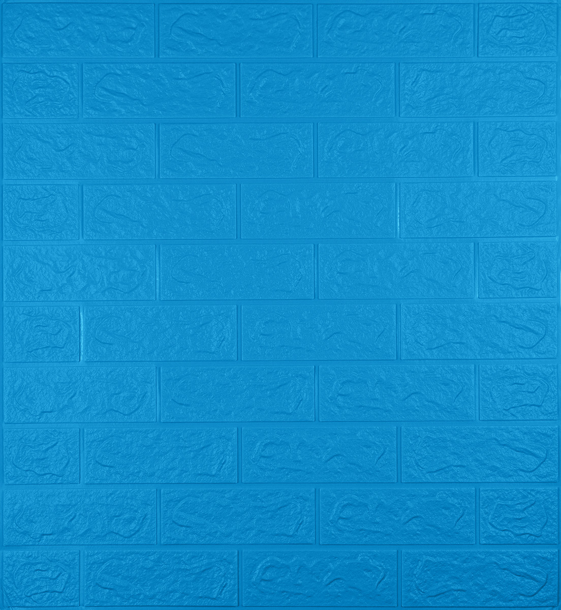 Самоклеющаяся декоративная 3D панель под синий кирпич 700x770x5мм, фото 1